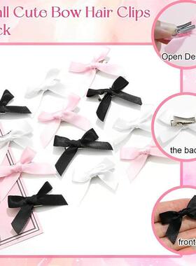5-24Pcs Y2k Girls Bows Mini Hair Clips Metal Hairpin Headwea