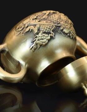 直销新款黄铜茶壶全铜小号单壶山水茶壶套装家居酒店装饰工艺品家