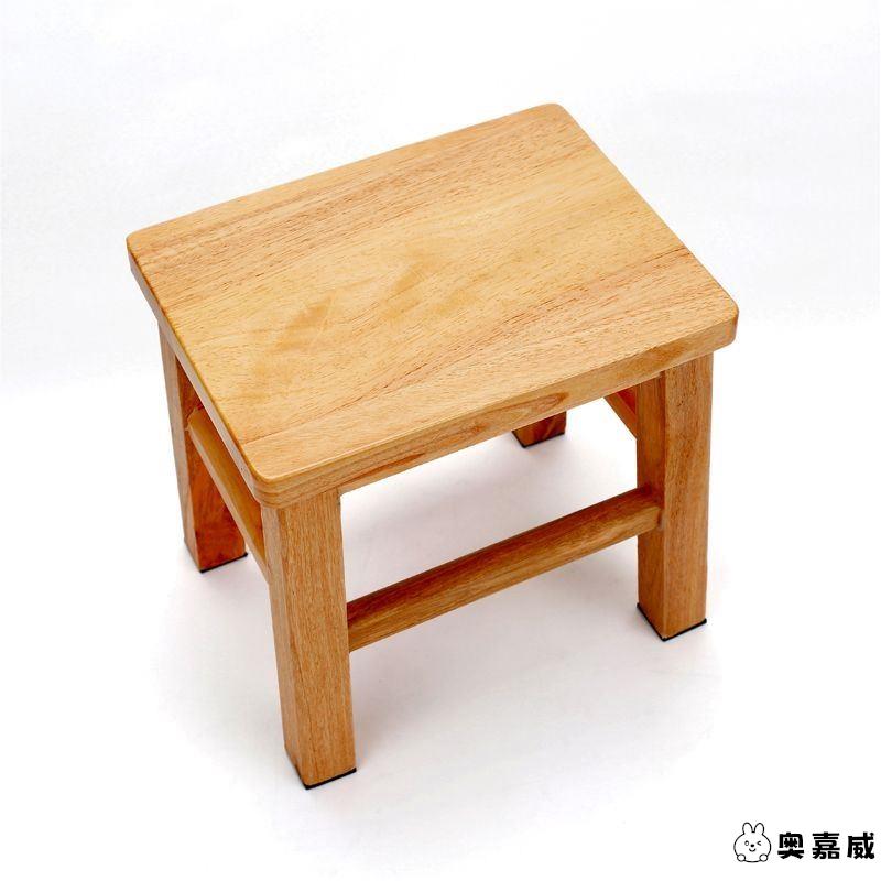 橡木实木小凳子家用成人矮凳橡木小方凳木板凳椅子小木凳凉板椅 - 图3