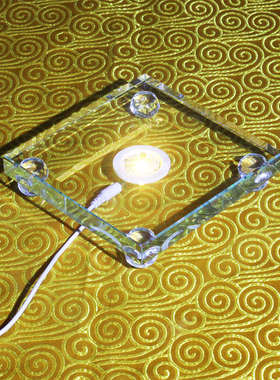 水晶灯光底座插电七彩变色幻彩加高摆件桌面摆放文昌塔舍利塔底座