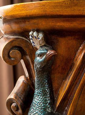 厂家孔雀罗马柱底座花瓶柱婚庆路沿摆件复古工艺品