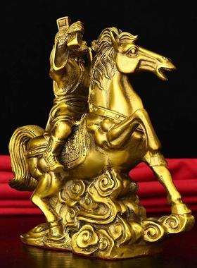 纯铜马上封侯摆件马上猴生肖猴生肖马家居工艺品办公室装饰品大号