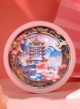 国潮风纸雕灯景区纪念礼品公司会议纪念品创意礼物纸雕冰箱贴定制