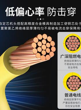 国标RV纯铜电线家用家装电线rv单芯多股软铜线聚氯乙烯绝缘电子线