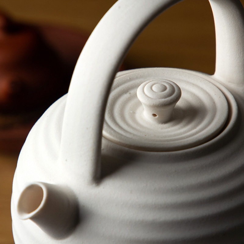 麦饭石陶壶日式提梁壶手工白泥烧水壶煮茶电陶炉炭炉家用陶瓷明火,淘宝优惠券,粉丝福利购,淘宝优惠卷