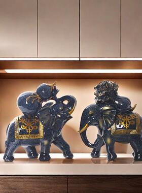 客厅高端精致摆件新中式客厅玄关家居招财葫芦白菜大象办公室酒柜