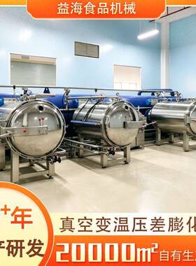 不锈钢智能真空变温压差膨化机柿子脆片菠萝蜜脆片非油炸加工设备