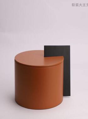 现代简约创意皮革收纳盒摆件家居样板间衣帽间化妆台首饰盒装饰品