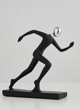 现代简约艺术自行车人物桌面摆件客厅卧室玄关装饰品乔迁搬家礼品