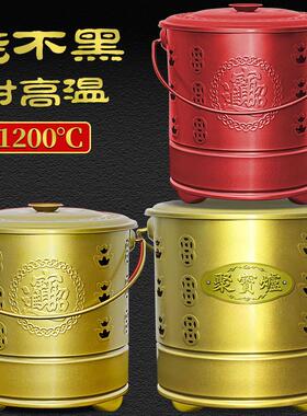 不锈钢烧纸桶烧炉桶家用焚烧铁桶烧元宝桶无烟烧金桶拜拜烧钱纸桶