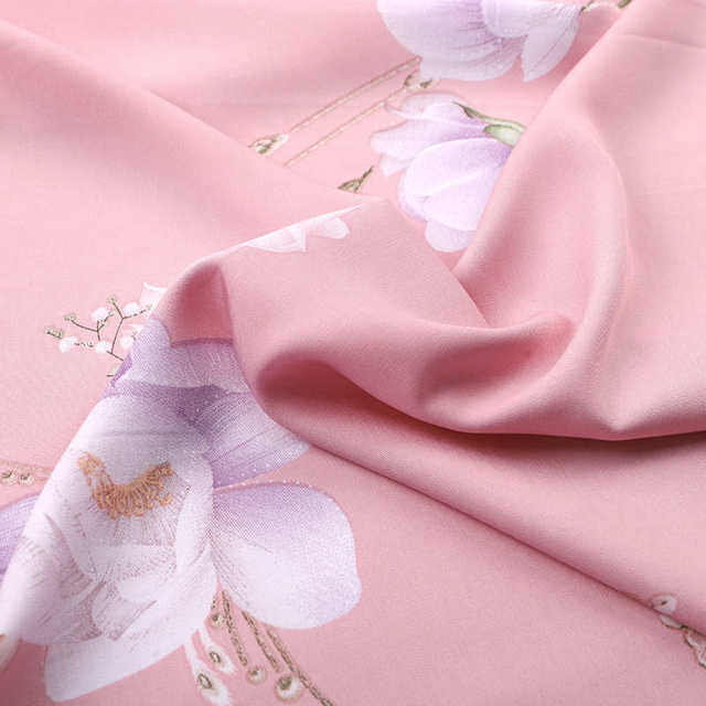 Children's clothing Home 2 silk fabric Rice clothing fabric pajamas quilt cover wide pillow case cotton printed bed sheet artificial cotton
