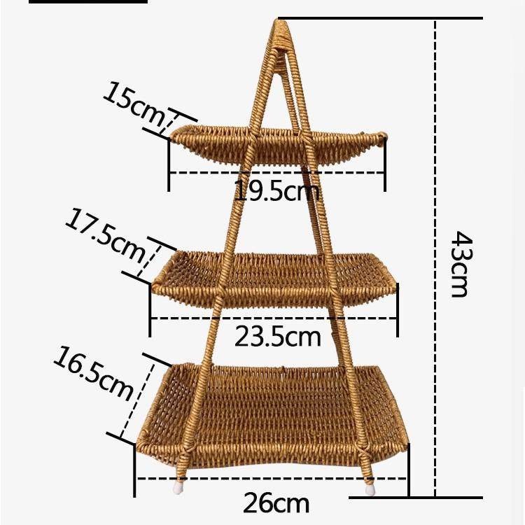仿藤编织篮多层架ktv火锅店点心零食提篮水果竹编藤筐小吃篮果盘,淘宝优惠券,粉丝福利购,淘宝优惠卷