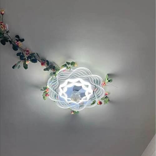 新款风扇灯卧室吸顶灯客厅餐厅家用亚克力一体卧室现代简约儿童房 - 图2