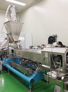 大型双螺旋挤出机器真诺AYE系列PLC控制食品双螺杆挤压膨化设备