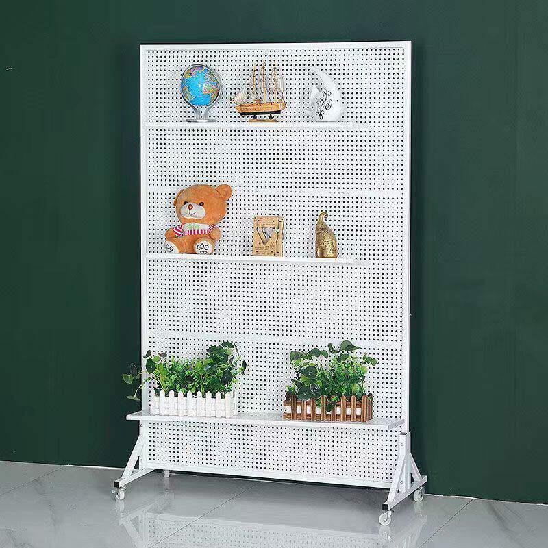 Perforated board vertical shelf floor-standing storage mobile phone jewelry display rack mobile shelf hardware tool hanging board