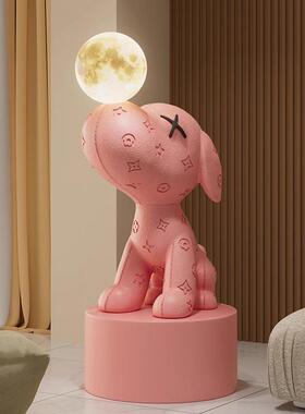 比格犬客厅摆件高端大气上档次电视柜旁边落地狗装饰乔迁新居礼物