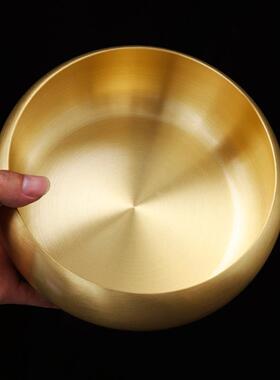 黄铜茶具茶洗洗盘纯黄铜茶道洗杯茶水盘泡功L721-731夫茶茶具茶道