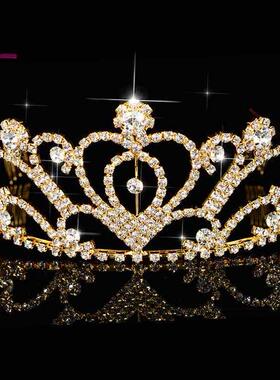 Queen Princess Crown Women Girl Gold Tiara Hair Accessories