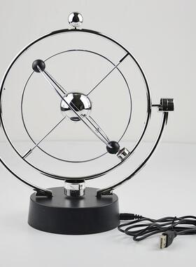 A603经典桌面模型旋转永动仪磁性摇摆器天体轨道摆件usb装饰品