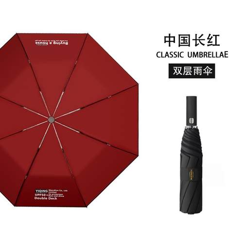 正品户外125cm银阳伞钛超大号遮阳伞防晒抗遮UV胶雨伞女晴雨两用 - 图1