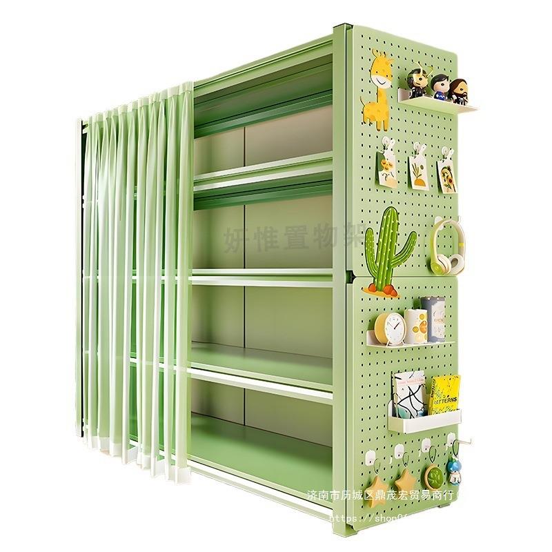 Thickened hole board shelf storage rack multi-layer floor-to-ceiling household balcony storage rack utility room commercial supermarket storage