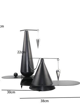 简金属平衡抽象艺术摆件电视面柜板间PZ924客厅家居约售楼处桌样