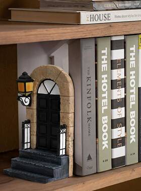 跨境热销欧式门书挡复古创意家居装饰书办公室架书房桌面工艺摆件