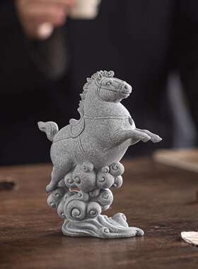 创意马20250924上腾财茶宠招摆件马到成功牛气冲天飞鱼缸造客厅桌