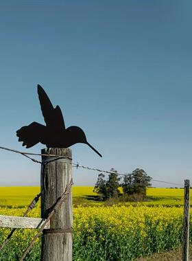 1 件鸽子金属剪影花园桩适用于栅栏顶部、草坪、花园、露台铁艺