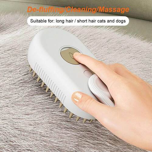 Cat Steam Brush Steamy Dog Brush 3 in 1 Electric Spray Cat H - 图2
