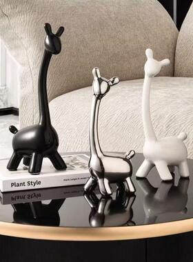 小鹿四口之家摆件家居饰品电视柜装饰酒柜客厅现代可及奢华高端感