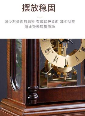 欧式复古面实用PRU木机座械钟客厅老式桌台钟家装饰摆件上链创意