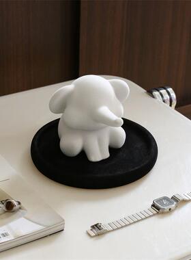 大象托盘1件创意进门玄关钥匙饰品收纳客厅电视柜酒柜托盘摆件