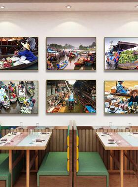东南亚餐厅装饰画料理店越南餐馆泰国泰式海报曼谷风情风格挂画