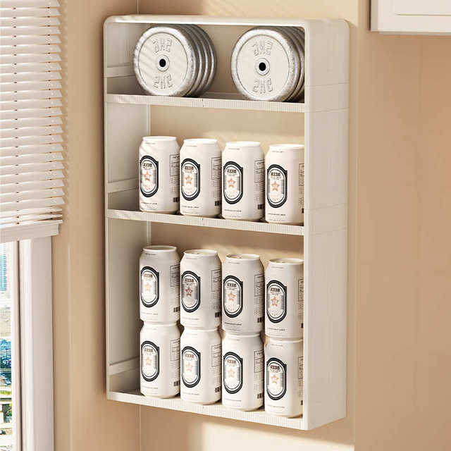 Kitchen multi-functional storage rack seasoning rack without punching wall-mounted salt seasoning jar storage box onion, ginger and garlic storage box