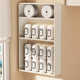 Kitchen multi-functional storage rack seasoning rack without punching wall-mounted salt seasoning jar storage box onion, ginger and garlic storage box