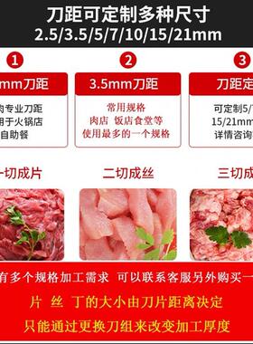 切肉机商用电动切丝切鲜肉片机家用全自动切菜绞肉切块不锈钢小型