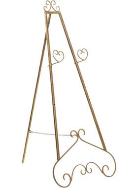 跨境欧式铁艺画架油画架子相框架落地支架报架照片托架婚庆迎宾架