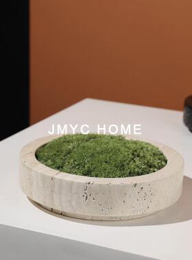 简栽约AL668517茶室大理石仿绿植盆花植物花器盆样房软装家板居饰