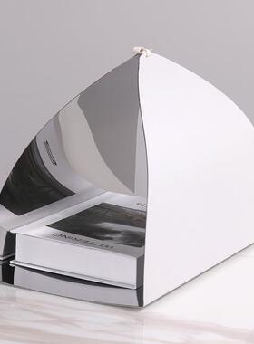 意式书架后现代简约皮艺金属简约置物杂志架软装样板间书房装饰品