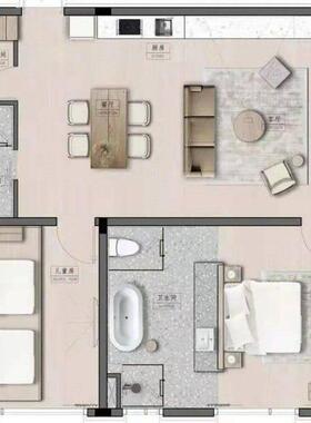 户型分析家居布局买房子选房屋办公室住宅装修缺角风景山水