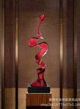 现代酒店抽抽象透明饰象雕塑透明树摆件别墅客厅玄关旁酒柜电视脂