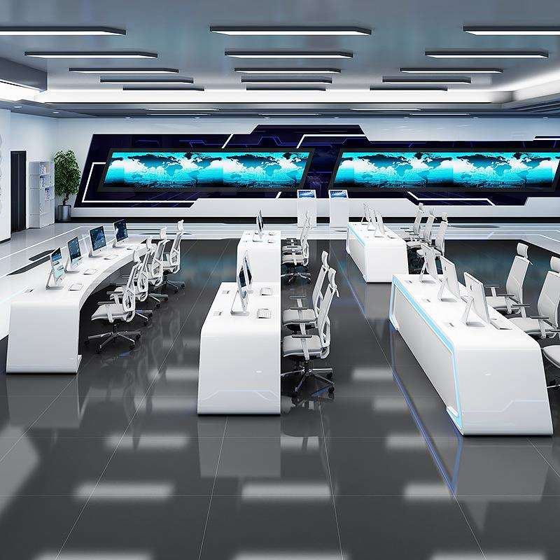Control room command center console dispatch office central console multimedia console security paint computer desk