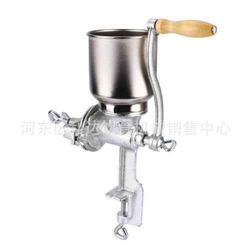 自酿啤酒可调手摇大麦芽碾磨机 大麦芽粉碎机啤酒原料辅料 - 图1