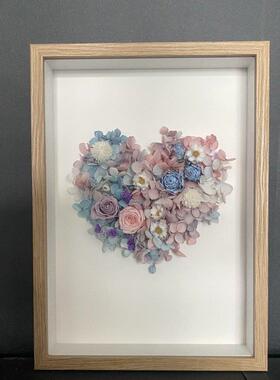 中秋季永生干花DIY相框干花小花束生日节日送男女生家居装饰