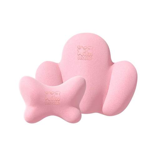 爱车屋汽车头枕护颈枕靠枕车载座椅头枕腰靠车用吸汗毛绒记忆棉枕 - 图3