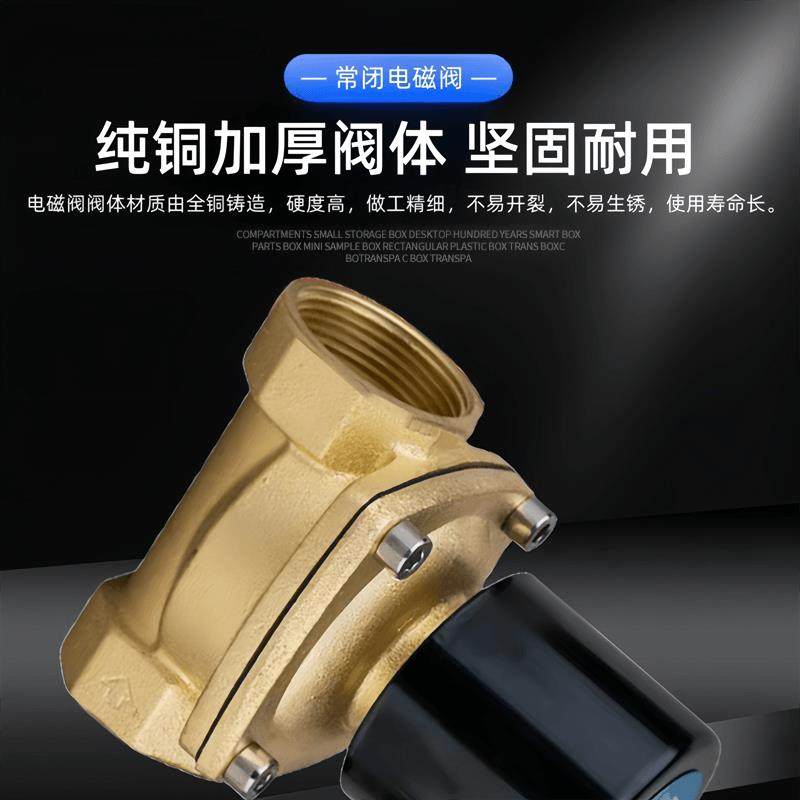 常闭电磁阀水阀气阀2W400-40 AC220VDC24V控制阀开 关阀DN40电磁 - 图1