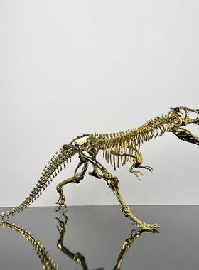 新中式创意抽象铸铁动物摆件样板间售楼处客厅书房博古架桌面摆放