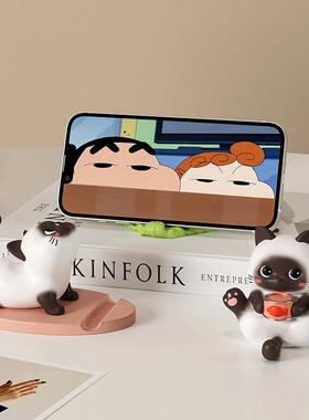 泰国猫手机架可爱创意办公室工位好物桌面装饰摆饰生日小礼物女