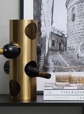 现代轻奢高档简约红酒装ZUF架装收纳摆件软样板间吧台房餐桌厨饰